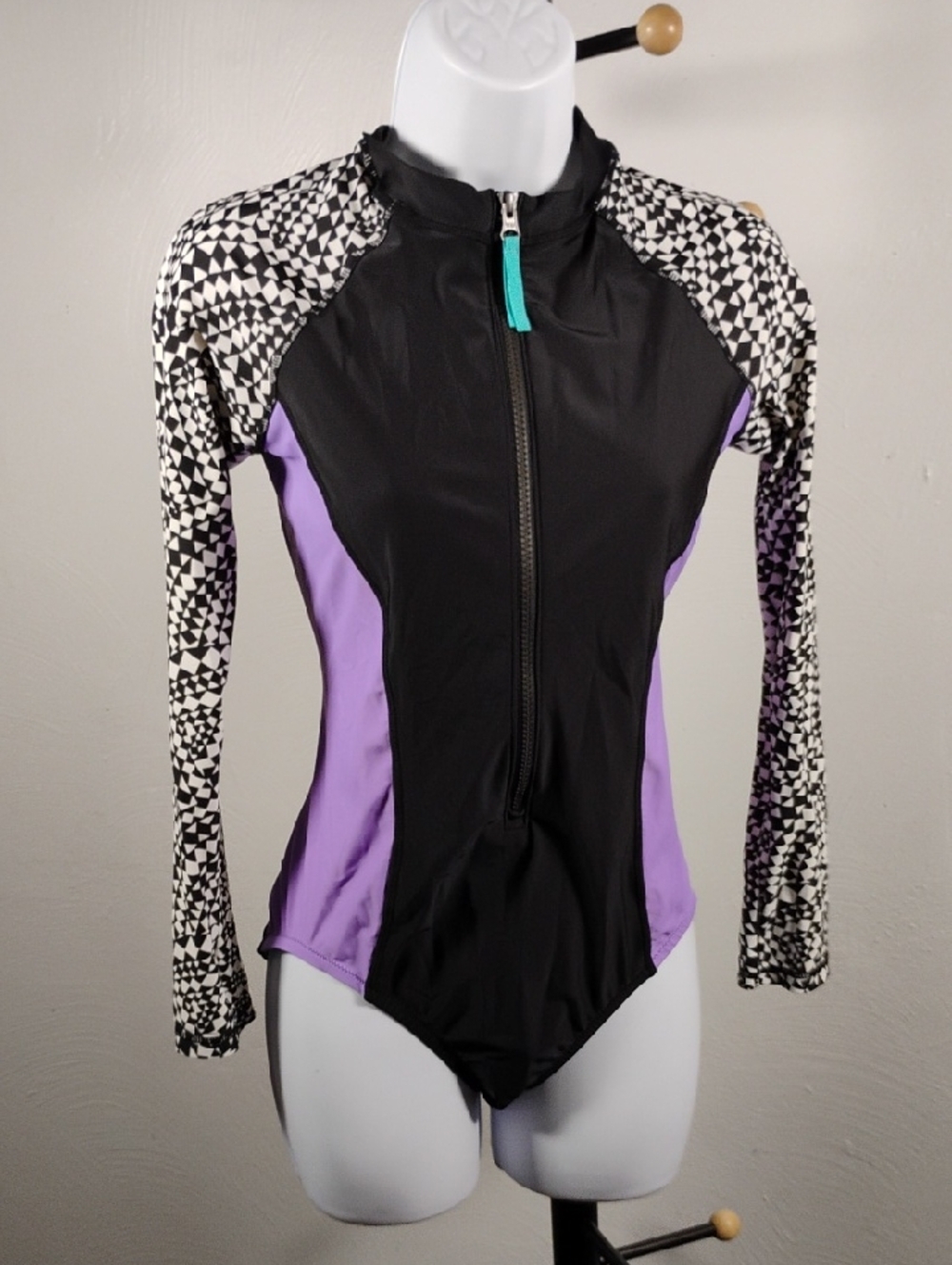 Speedo Powerflex Eco Long Sleeve One Piece Swimsuit Size Small